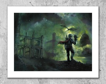 Kasteel Brave, Fantasy Art 14x11 Art Print