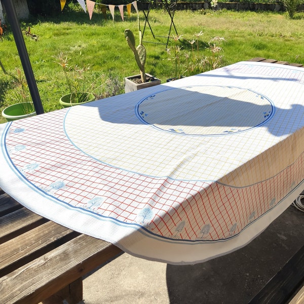 Checkered Tablecloth Vintage Etsy