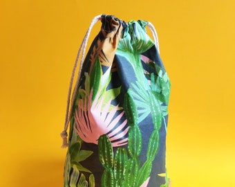 Sac à maillot de bain mouillé étanche motifs cactus