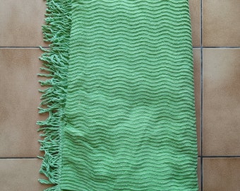 Green chenille bedspread