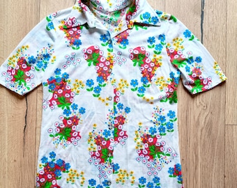Vintage blouse met bloemenprint