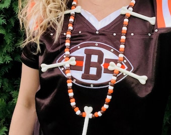 Cleveland Browns Dog Bone Necklace