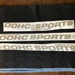 Replica Mugen DOHC SPORTS decals for 84-87 Civic