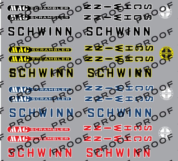 schwinn scrambler decals