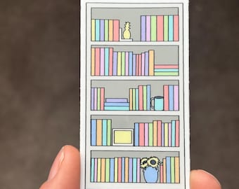 Colorful Book Shelf Sticker - Bookstagram