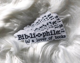 Bibliophile: A Lover of Books Sticker | Bookworm Gift