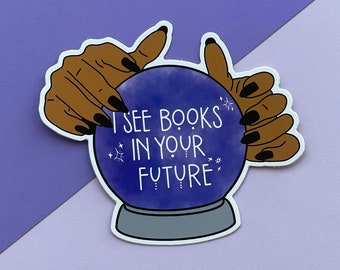 Books In Your Future Sticker - Fortune Teller