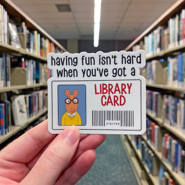 Arthur Library Card Sticker: Nostalgic Reader Gift