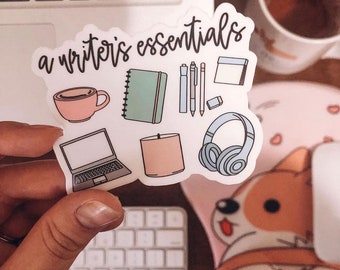 A Writer's Essentials Sticker - Aspiring Author