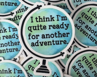 Adventure Sticker: Weatherproof Vinyl Decal for Laptop, Water Bottle