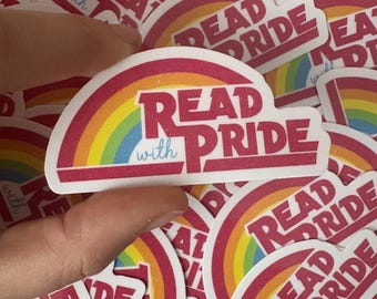 Read with Pride Sticker: Rainbow LGBTQ+ Vinyl Decal