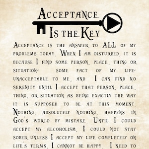 Acceptance was the Answer - Alcoholics Anonymous - AA Big Book Page 417