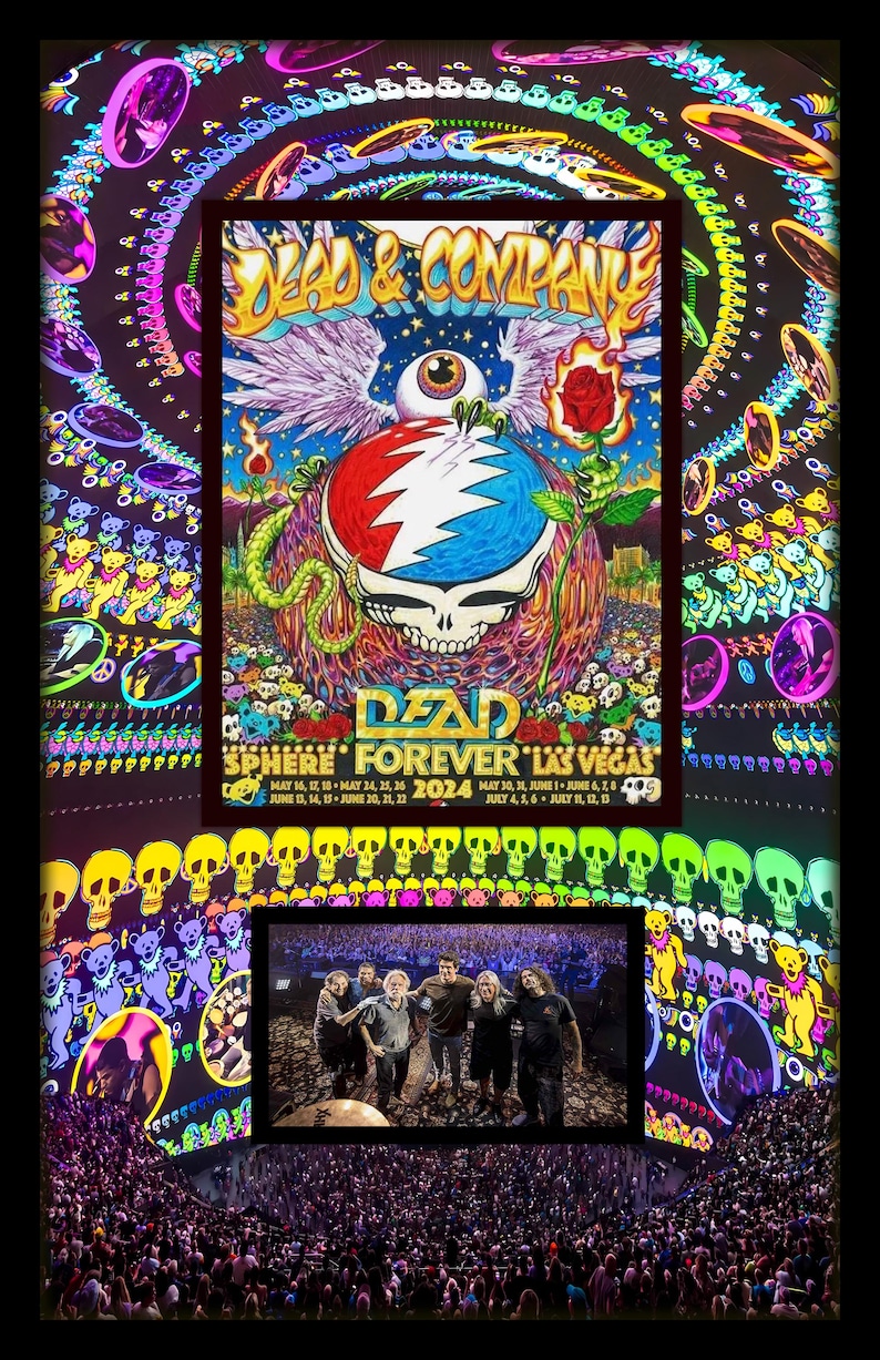 Grateful Dead at the Sphere in Las Vegas 3d Shadowbox With LED ...