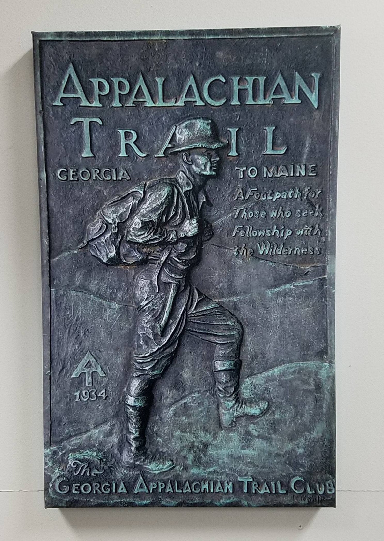 Appalachian Trail Plaque at Springer Mountain Trailhead Etsy