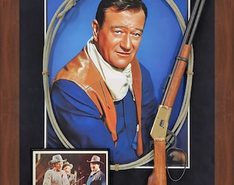 John Wayne - The Duke in El Dorado  | Shadow Box | Western Country Home Decor | American Cowboy