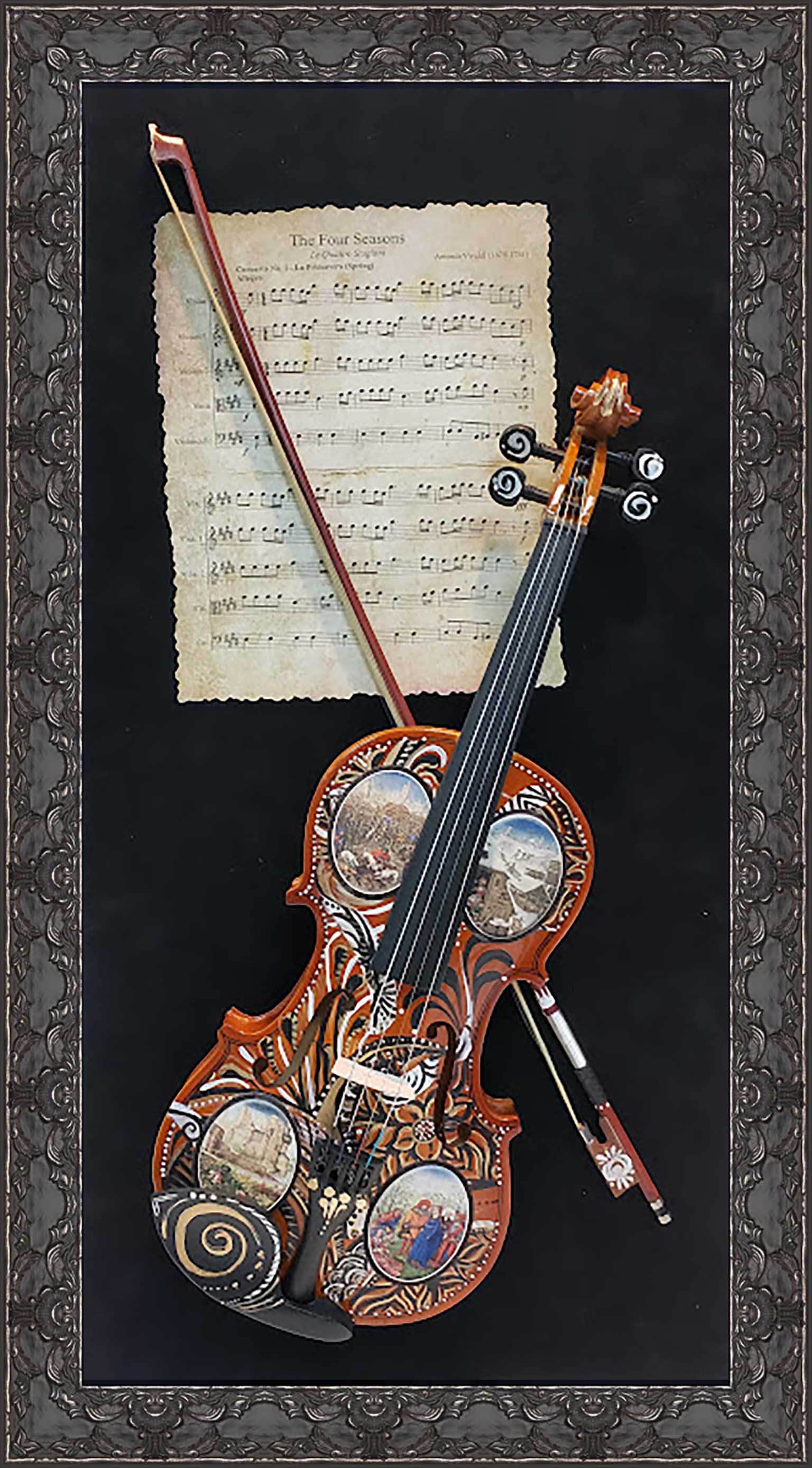 Hand Painted Violin - the Fours Seasons - Vivaldi - Wall
