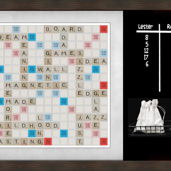 GIANT Word Game - 64" x 44" - Custom Colors, Sizes & Design - Indoor / Outdoor - Furniture Grade Hardwood Cabinet