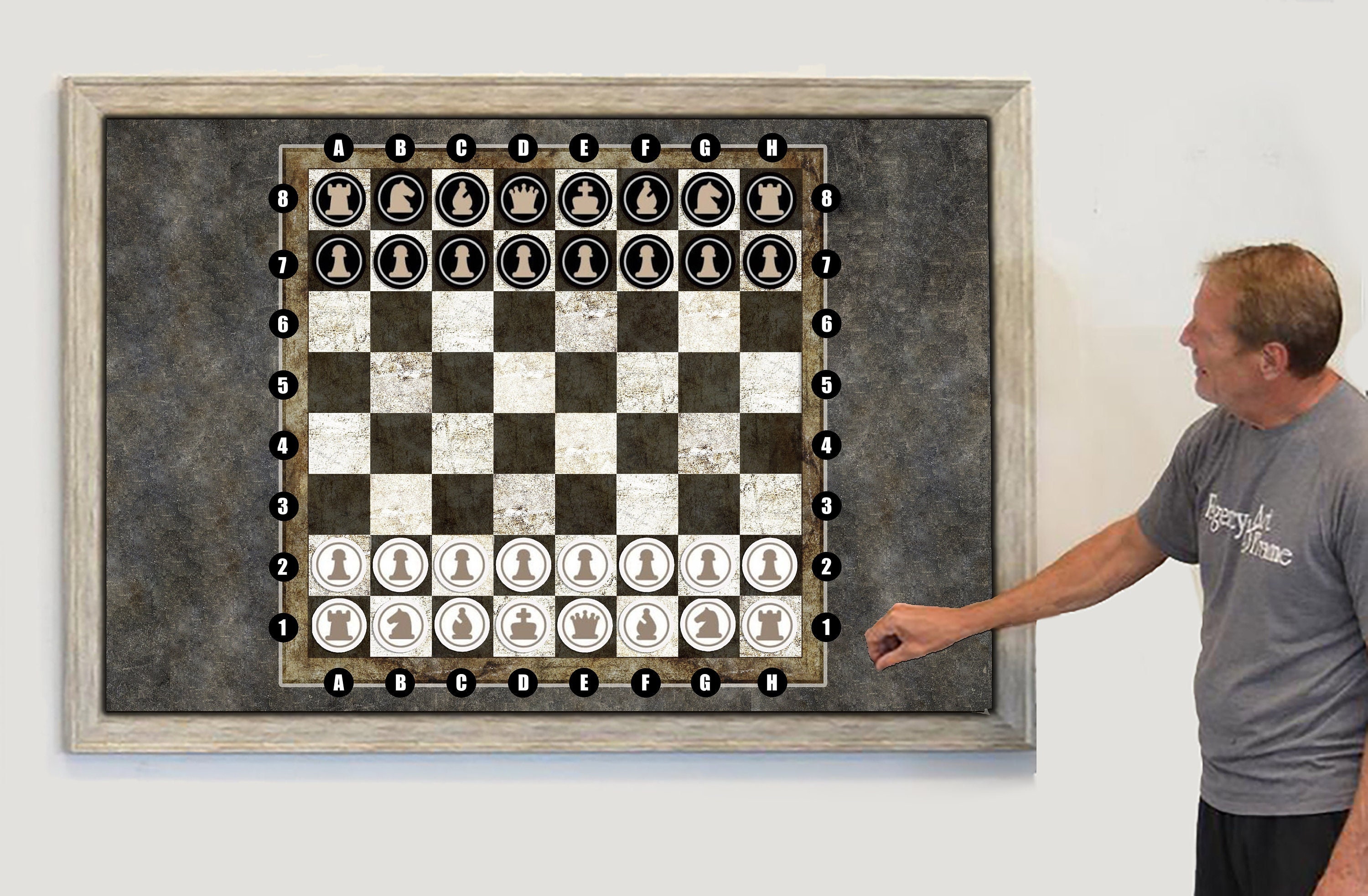 GIANT Wall Chess or Checkers Game with Magnetic Tiles in -  Portugal