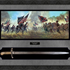 With a Rebel Yell Framed Art Print | Shadow Box | Gods and Generals | Mort Kunstler | Civil War | Commemorative Gift | Collectible