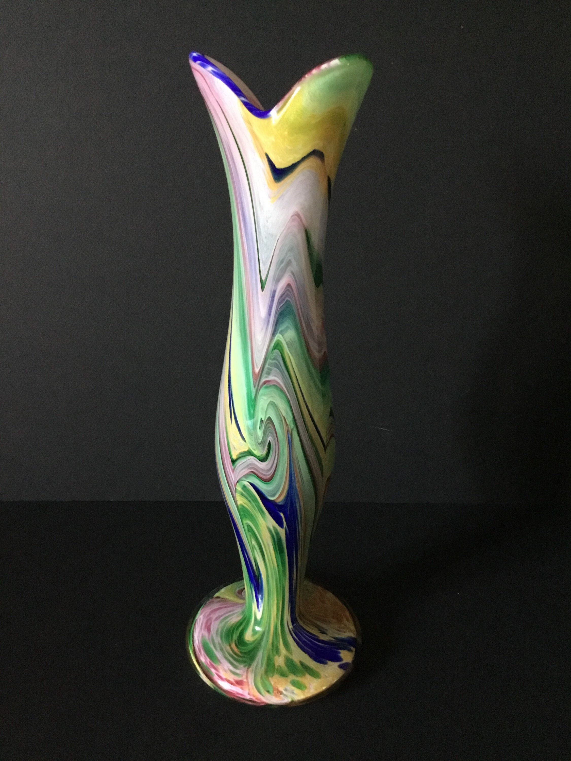 Murano Vase Multicolore Vintage