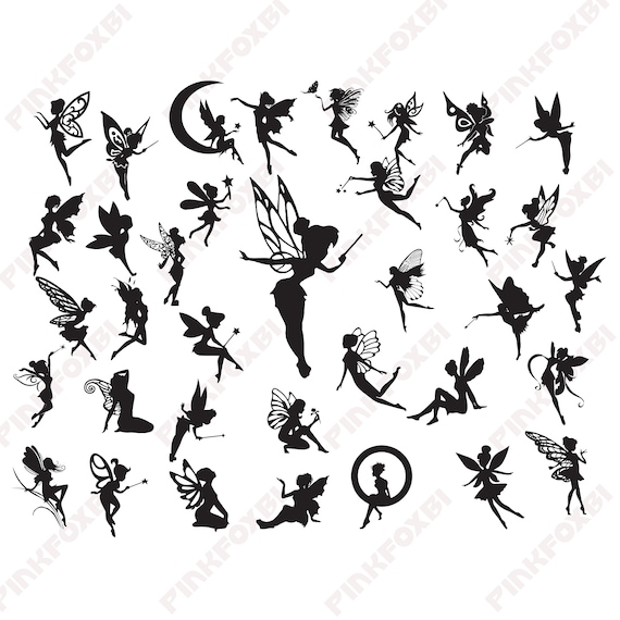 36 Fairy Svg/Eps/Png/Jpg/Cliparts,Printable, Silhouette and Cricut Report !!! picture relating to Fairy Silhouette Printable called 36 Fairy Svg/Eps/Png/Jpg/Cliparts,Printable, Silhouette and Cricut Report !!!