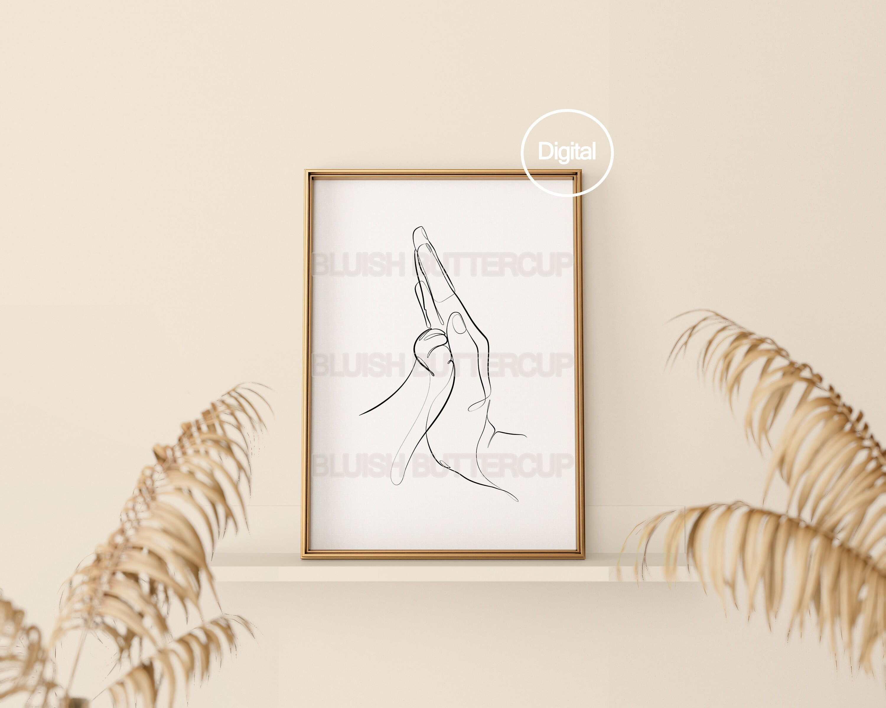 Cat and Girl One Line Hand Drawing Wall Art, Cat Lovers, Minimalist ...