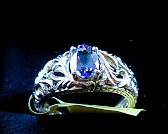 Generations 1912 Vintage 1ct Natural Tanzanite Ring Sterling Silver New With Tag Size 7/N