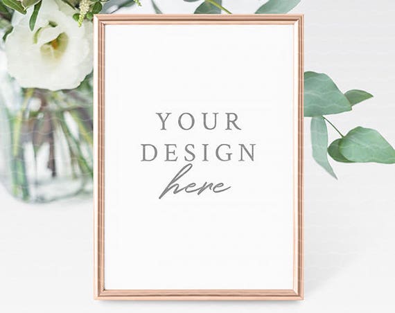 Wedding Table Number Mockup 5 X 7 Table