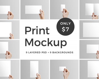 Print Mockup Card In Hands Editable Invitation Mockup