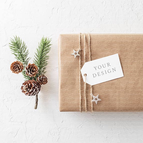 Christmas Gift Tag Mockup Tag Mockup Christmas