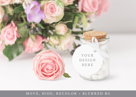 Wedding Label Mockup Sticker Label Mockup Wedding