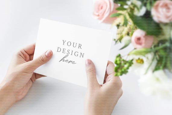Download Free Wedding Invitation Greeting Card Mockup In Woman Hands With Psd Free Download Collection Design Psd Mockup For Icon Psd Mockup Design PSD Mockup Templates