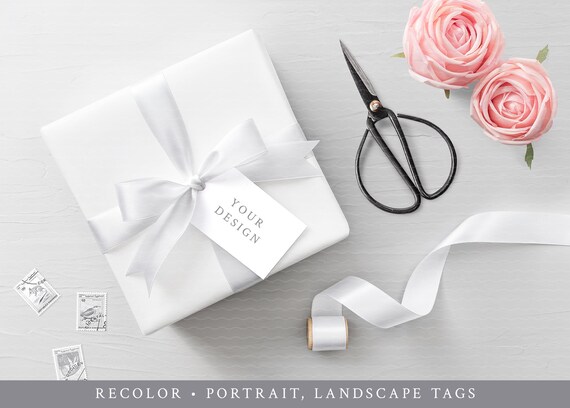 Wedding Gift Tag Mockup Holiday Gift Tag Mockup
