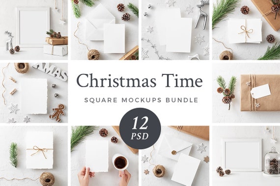 Christmas Mockups Bundle Christmas Invitation Greeting Card Christmas Mockups Bundle Christmas Invitation Greeting Card