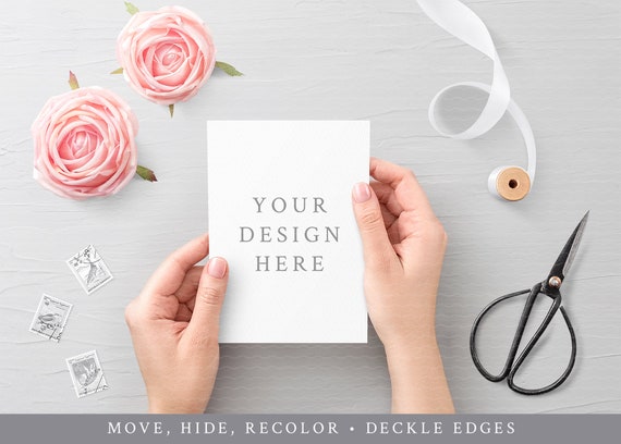 Wedding Invitation Mockup 5x7 Mockup Wedding Invitations Etsy