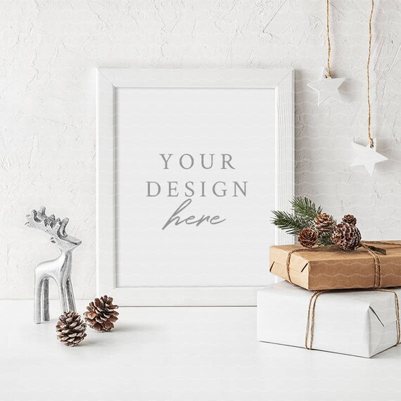 Weihnachten Portrait Rahmen Weihnachten Rahmen Mockup Etsy