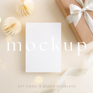 Moderne 13x18 Grußkarten Mockup für Weihnachten, Valentinstag. Mockup Briefpapier, Weihnachtskarte, Mockup, Papier Mockup, PSD /001