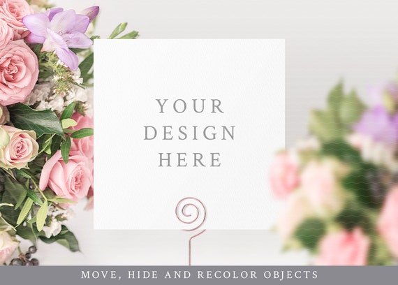 Download Wedding Table Card Mockup Square Frame Mockup Table Name Etsy