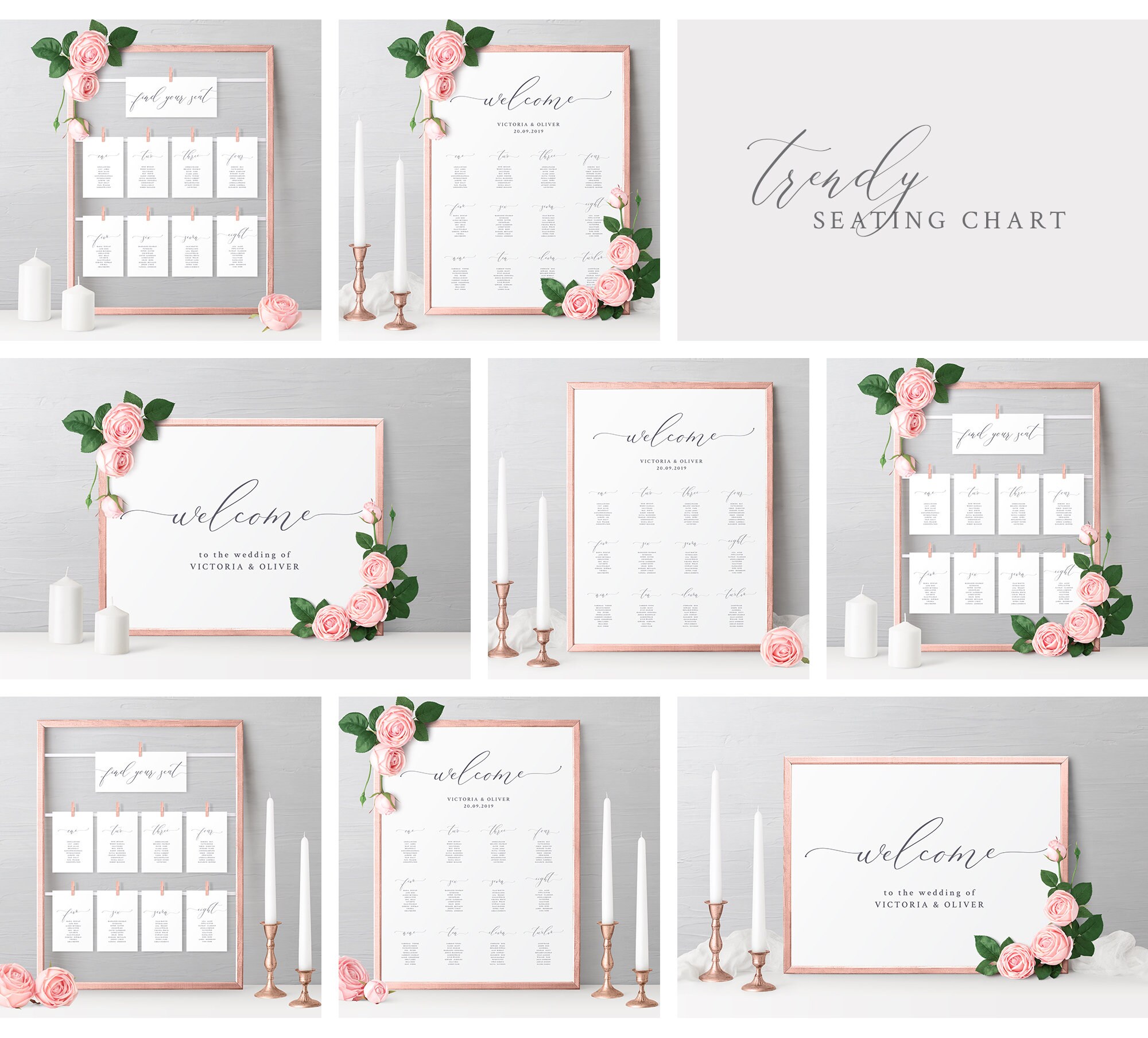 Elegant Wedding Seating Chart Mockup for Seamless Guest Experience