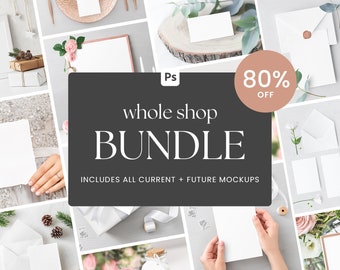 Whole Shop Mockup Bundle | INSTANT DOWNLOAD | Invite Shop Mockup | Wedding Suite Mockup | Stationery Mockup Bundle | Invite Flatlay