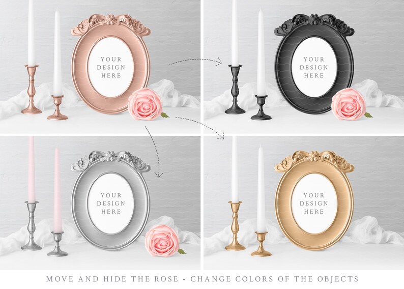 Download Wedding Table Number Mockup / Rose Gold Table Number Frame ...