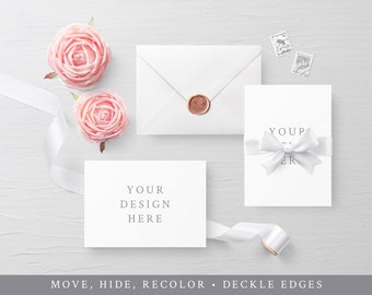 Wedding Invitation Set Mockup / Wedding Suite / Invitation Suite / Wedding Invitation / Wedding Invites / 5 x 7 Invitation Card Mockup / Psd