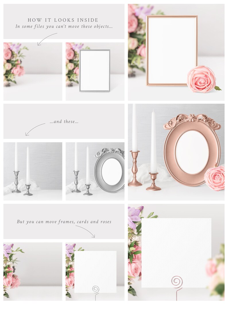 Download Wedding Table Number / Frame Mockup 5'' x 7'' | Etsy