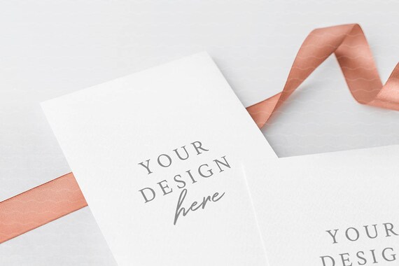 Close Up Wedding Invitation Mockup Greeting Cards Mockup Etsy