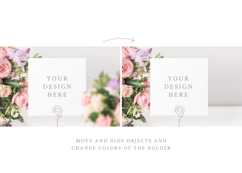 Wedding Table Card Mockup / Square Frame Mockup / Table ...