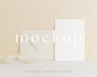 Envelope and 5x7 Card Mock Up. Wedding Invite, Bridal Shower Invite, Bridal Mockup, Valentines Day, Christmas Mockup, Wedding Card /007