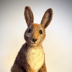 Felted Rabbit, Bunny Sculpture, Felt Rabbit, rabbit art gift