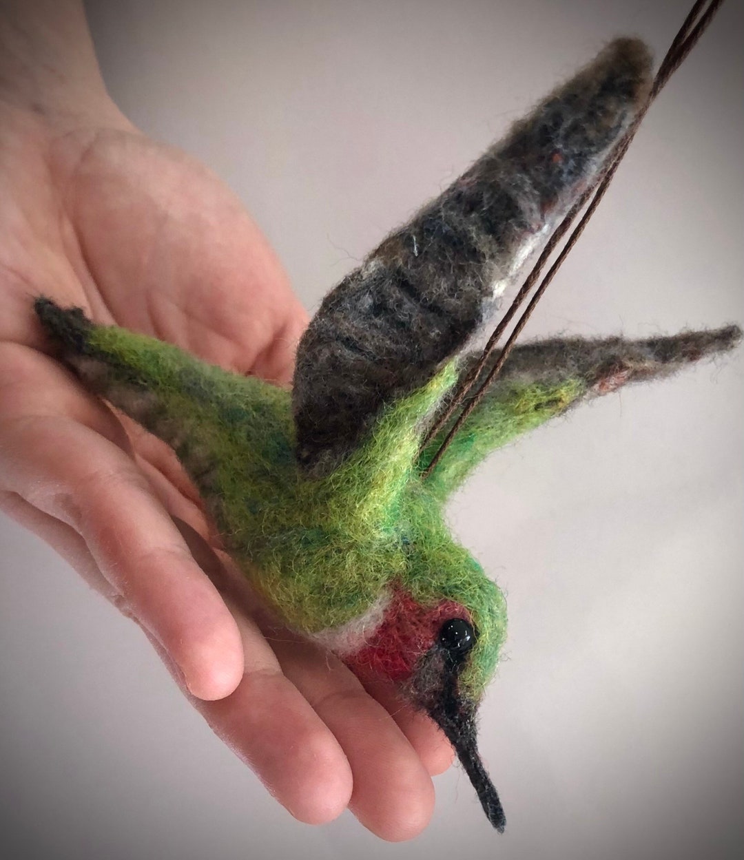 Felt Hummingbird Felted Bird Hummingbird Ornament Wool Etsy