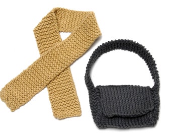 Plain Scarf and Messenger Bag Pattern