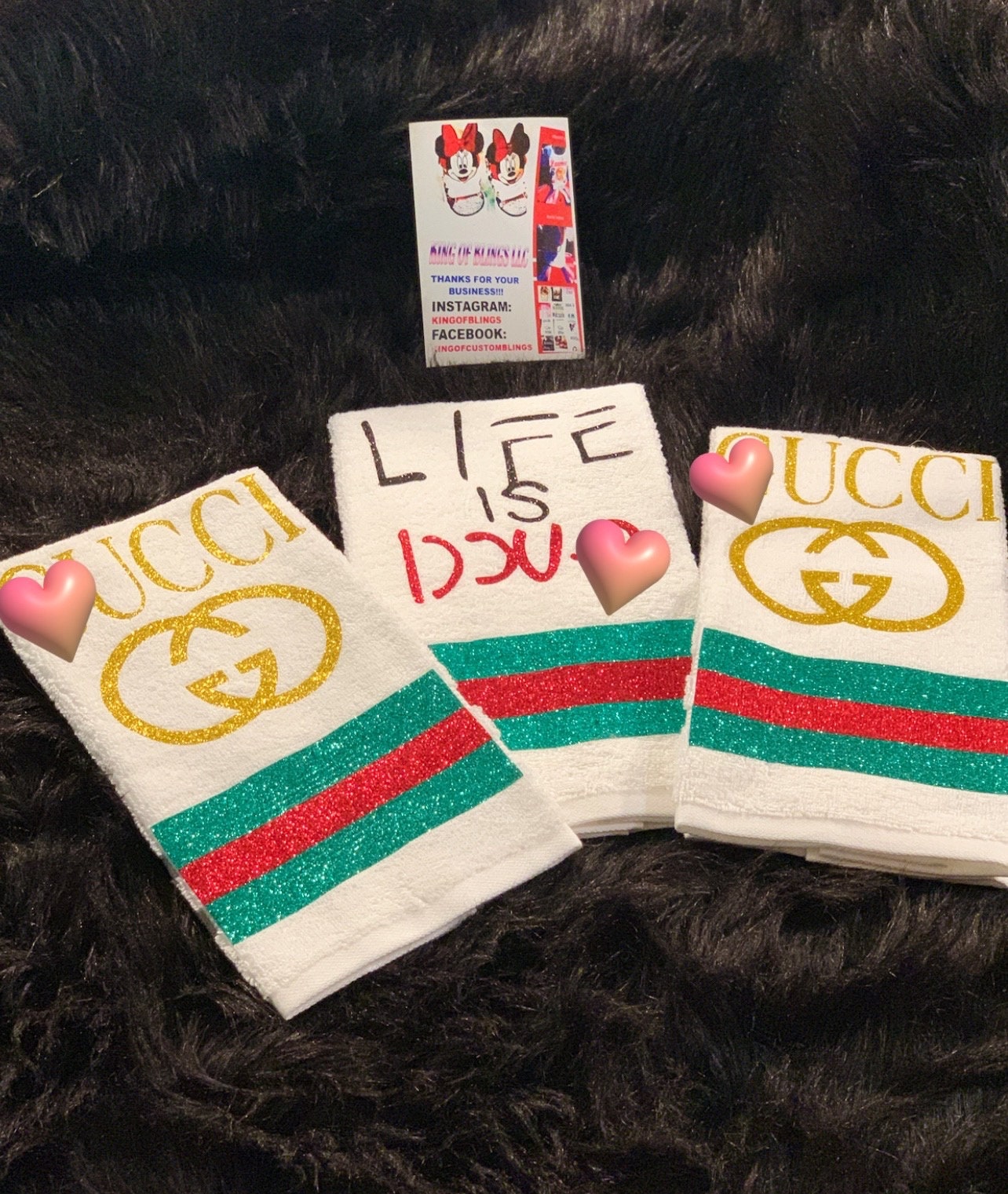 Custom hand towels etsy